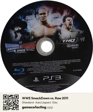 WWE SmackDown vs. Raw 2011 PlayStation 3, Asia disc