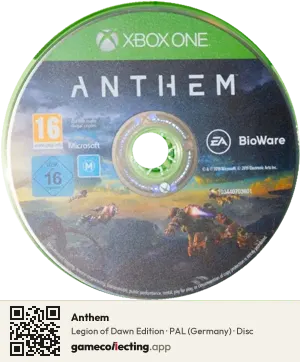 Anthem Xbox One, PAL disc