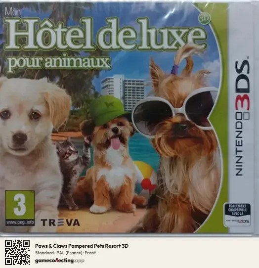 Paws & Claws Pampered Pets Resort 3D Nintendo 3DS, France box front