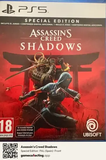 Assassin's Creed Shadows PlayStation 5, Spain box front