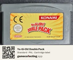 Yu-Gi-Oh! Double Pack Game Boy Advance, PAL cartridge label