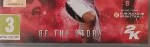 NBA 2K16, the PEGI square on its front