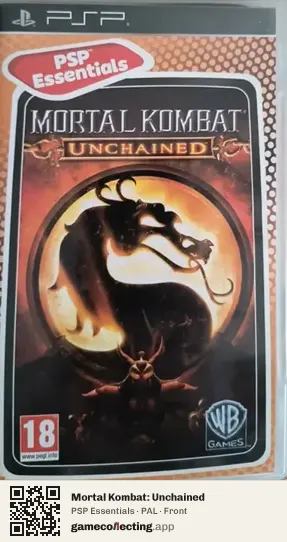 Mortal Kombat: Unchained PlayStation Portable, PAL box front