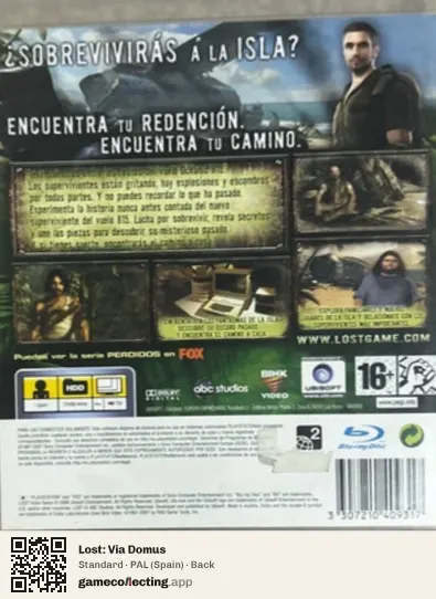 Lost: Via Domus PlayStation 3, Spain box back