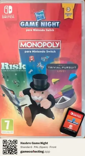Hasbro Game Night Nintendo Switch, Spain box front