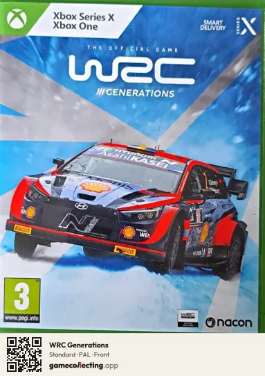 WRC Generations Xbox Series X, PAL box front