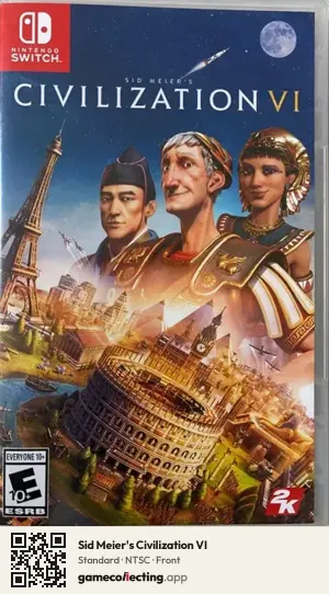 Sid Meier's Civilization VI Nintendo Switch, NTSC box front