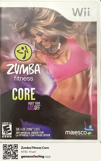 Zumba Fitness Core Nintendo Wii, NTSC box front