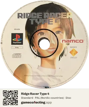 Ridge Racer Type 4 PlayStation, PAL disc