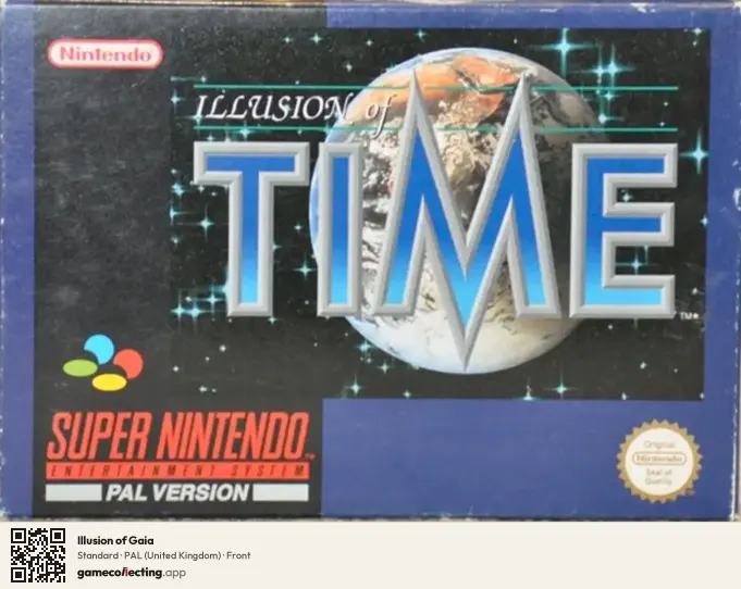 Illusion of Gaia Super Nintendo Entertainment System, United Kingdom box front