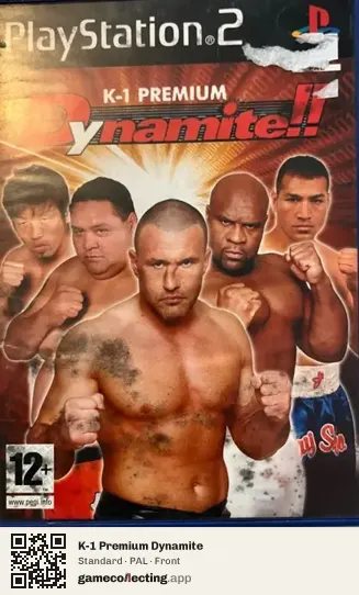 K-1 Premium Dynamite PlayStation 2, PAL box front