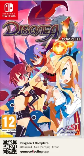 Disgaea 1 Complete Nintendo Switch, Europe box front