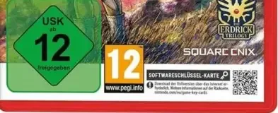 Dragon Quest I & II HD-2D Remake, the USK square on its front
