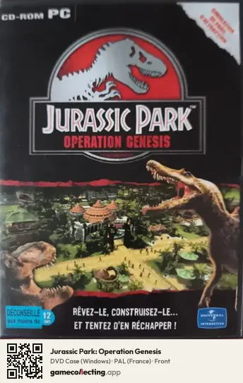 Jurassic Park: Operation Genesis Computer, France box front