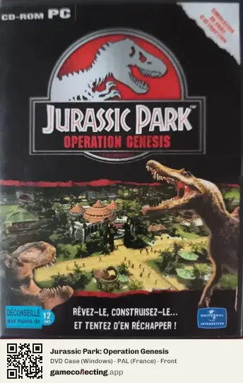 Jurassic Park: Operation Genesis Computer, France box front