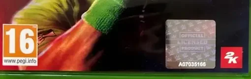 WWE 2K23, the PEGI square on its front