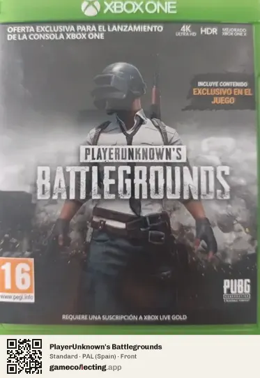 PlayerUnknown's Battlegrounds Xbox One, Spain box front