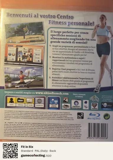 Fit in Six PlayStation 3, Italy box back