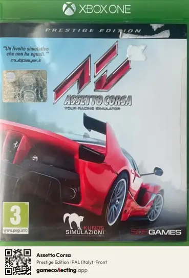 Assetto Corsa Xbox One, Italy box front