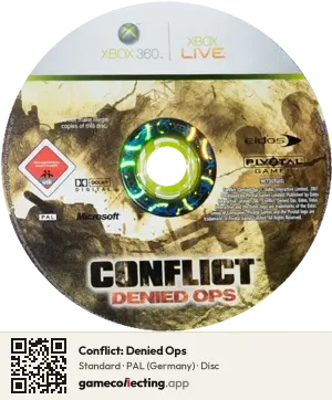 Conflict: Denied Ops Xbox 360, PAL disc