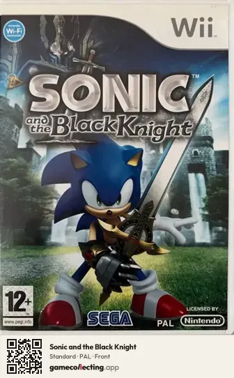 Sonic and the Black Knight Nintendo Wii, PAL box front