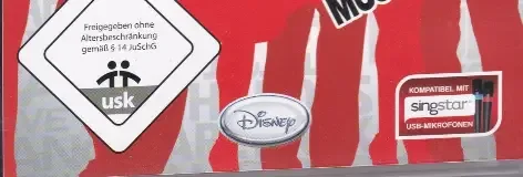 Disney Sing It: High School Musical 3: Senior Year, the USK square on its front