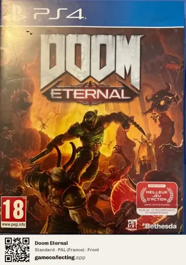 Doom Eternal PlayStation 4, France box front