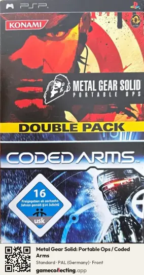 Metal Gear Solid: Portable Ops / Coded Arms PlayStation Portable, Germany box front