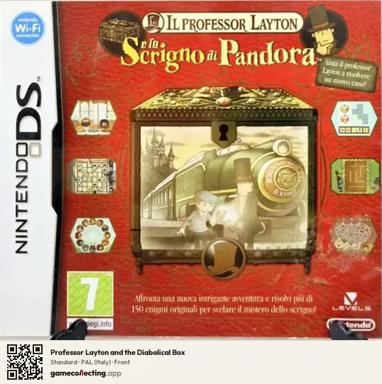 Professor Layton and the Diabolical Box Nintendo DS, Italy box front