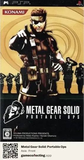 Metal Gear Solid: Portable Ops PlayStation Portable, Asia box front