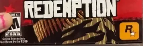 Red Dead Redemption, the ESRB box on its front