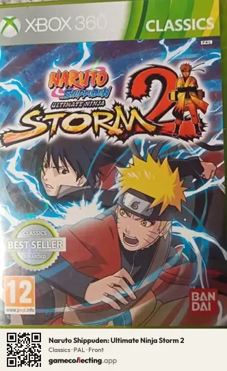 Naruto Shippuden: Ultimate Ninja Storm 2 Xbox 360, PAL box front