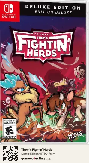 Them's Fightin' Herds Nintendo Switch, NTSC box front