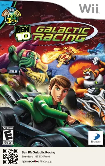 Ben 10: Galactic Racing Nintendo Wii, NTSC box front