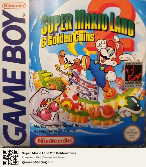 Super Mario Land 2: 6 Golden Coins Game Boy, Germany box front
