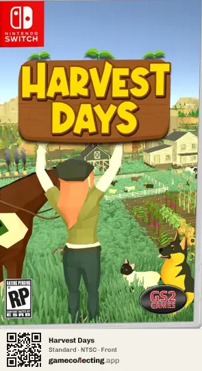 Harvest Days Nintendo Switch, NTSC box front