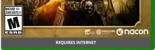 Warhammer 40,000: Inquisitor: Martyr, the ESRB box on its front