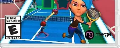Instant Sports Tennis, the ESRB box on its front