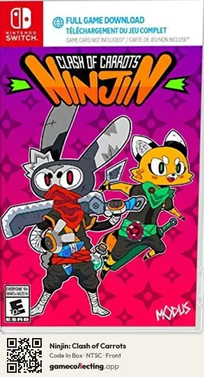 Ninjin: Clash of Carrots Nintendo Switch, NTSC box front