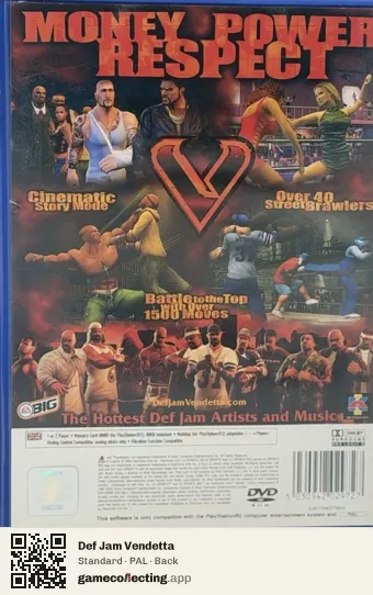 Def Jam Vendetta PlayStation 2, PAL box back