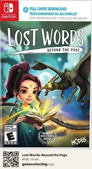 Lost Words: Beyond the Page Nintendo Switch, NTSC box front