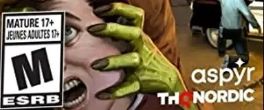Stubbs the Zombie in Rebel Without a Pulse, the ESRB box on its front