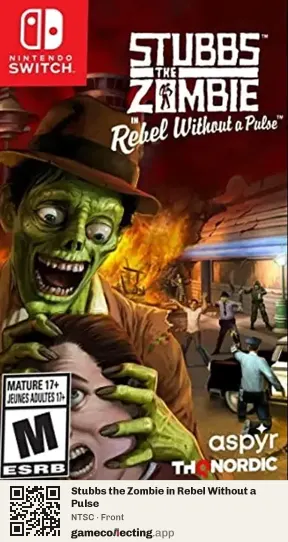 Stubbs the Zombie in Rebel Without a Pulse Nintendo Switch, NTSC box front