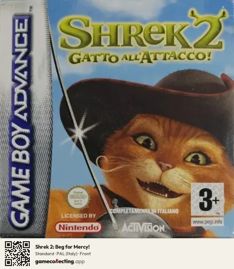 Shrek 2: Beg for Mercy! Game Boy Advance, Italy box front