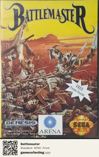 Battlemaster Sega Mega Drive / Genesis, NTSC box front
