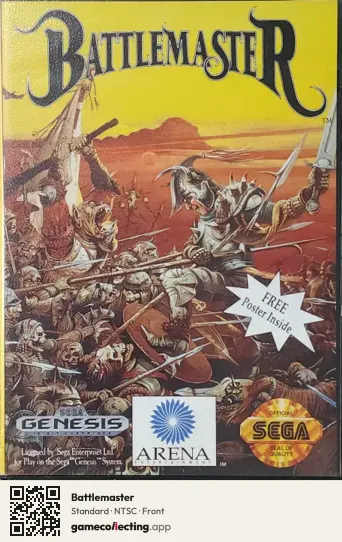Battlemaster Sega Mega Drive / Genesis, NTSC box front