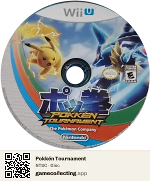 Pokkén Tournament Nintendo Wii U, NTSC disc