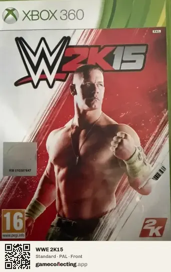 WWE 2K15 Xbox 360, PAL box front