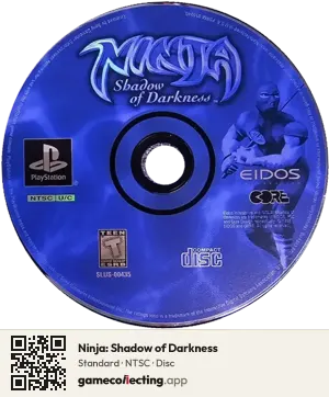 Ninja: Shadow of Darkness PlayStation, NTSC disc