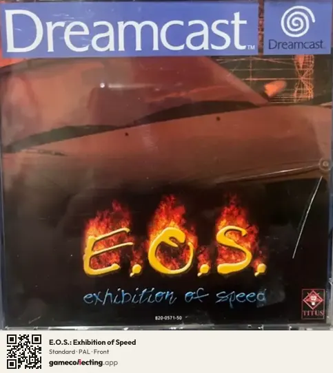 E.O.S.: Exhibition of Speed Sega Dreamcast, PAL box front
